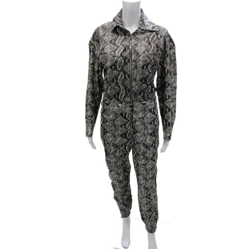 Nonchalant Label Women Jumpsuit Multicolor Animal Print Zip Size XS